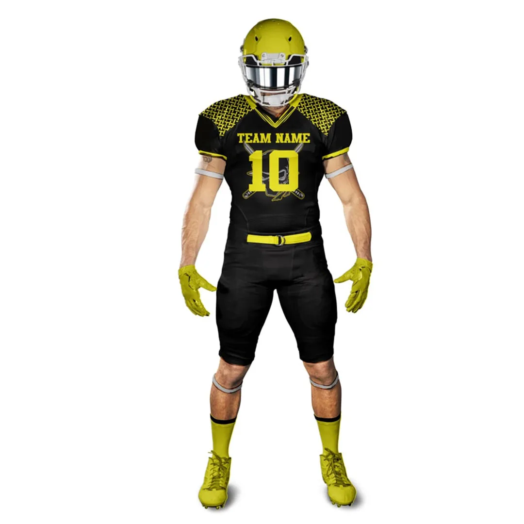 Custom Design Cheap Sublimation NFL Youth American Football Uniforms Style Black Factory Training american football jersey