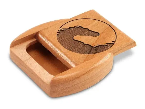 High Grade Sliding Top Wooden Ashtray  For Elders Accessories Personalized Pocket Ashtray For Cigarette Lovers Custom Print Tray