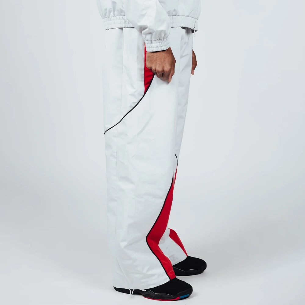 New fashion windbreaker sweatsuit set zip up jackets streetwear cut and sew 2 piece jogging nylon windbreaker tracksuit set