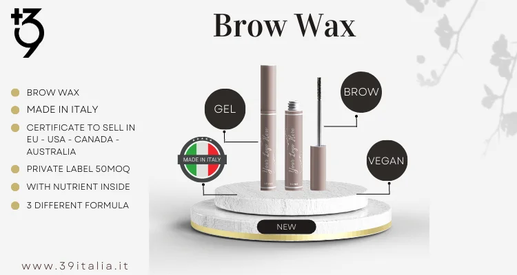 EYEBROWS Brow WAX Styling Gel Made in Italy Private Label clear Sculpting Reinforce Stick Formula Waterproof Makeup CPNP EU Soap