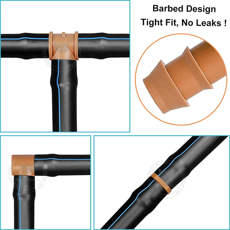 Rainmall Plastic Drip Irrigation Coupling Fitting Barbed 17mm Male Agriculture Irrigation POMTube Fittings Pipe Fittings