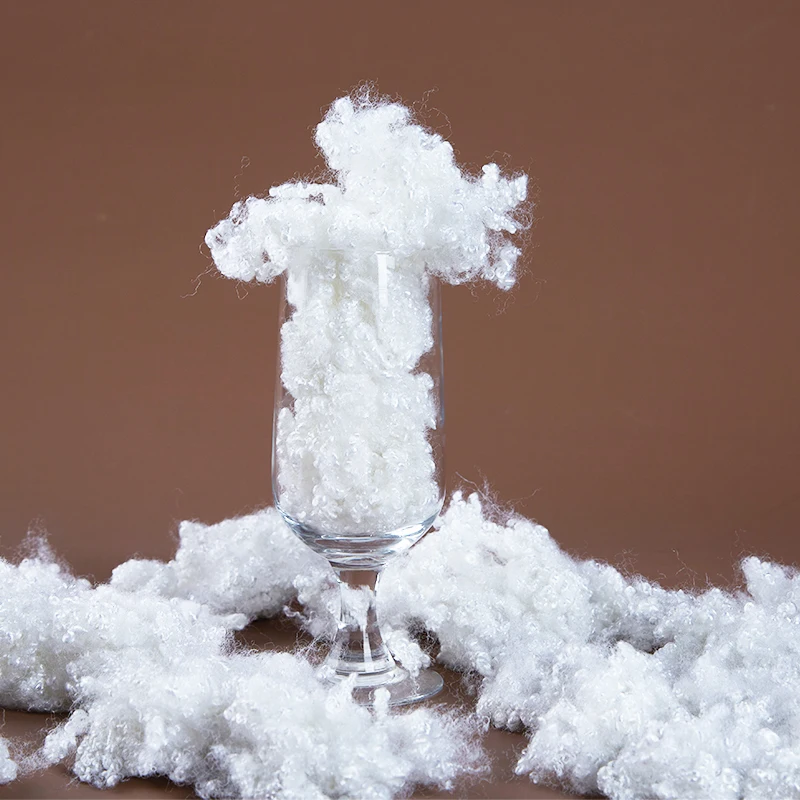 Environmentally Recycle Grade 7D64mm Polyfill Stuffing Matariel Hollow Fiber Filler