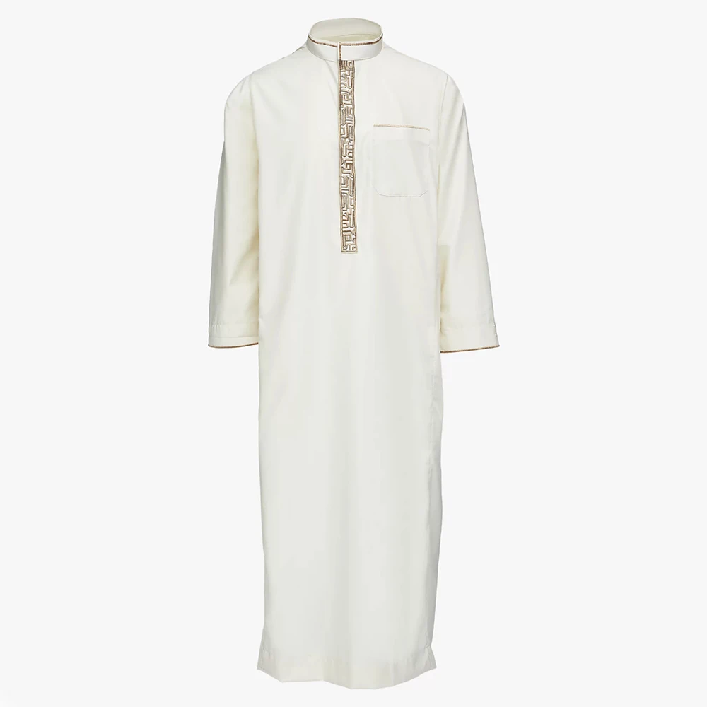 High Quality Moroccan Kaftan Thobes Daffah Jubbah Arabic Wholesale Muslim Islamic Mens Abaya Arab Clothing