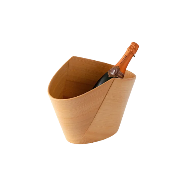 Wooden Ice Bucket Luxury Japanese Tableware Wine & Beverage Coolers Traditional Craft
