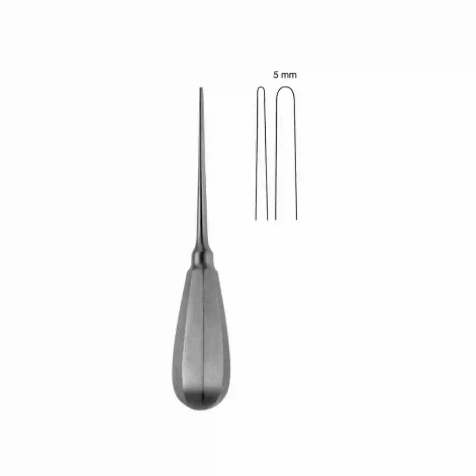 GOLDMAN 17cm 5mm Blunt Manual Septum Fracture Elevator Steel and Metal Retractor