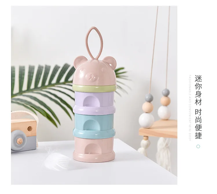 Baby milk powder box portable out-of-town baby food packaging small rice powder box sealed milk powder storage tank