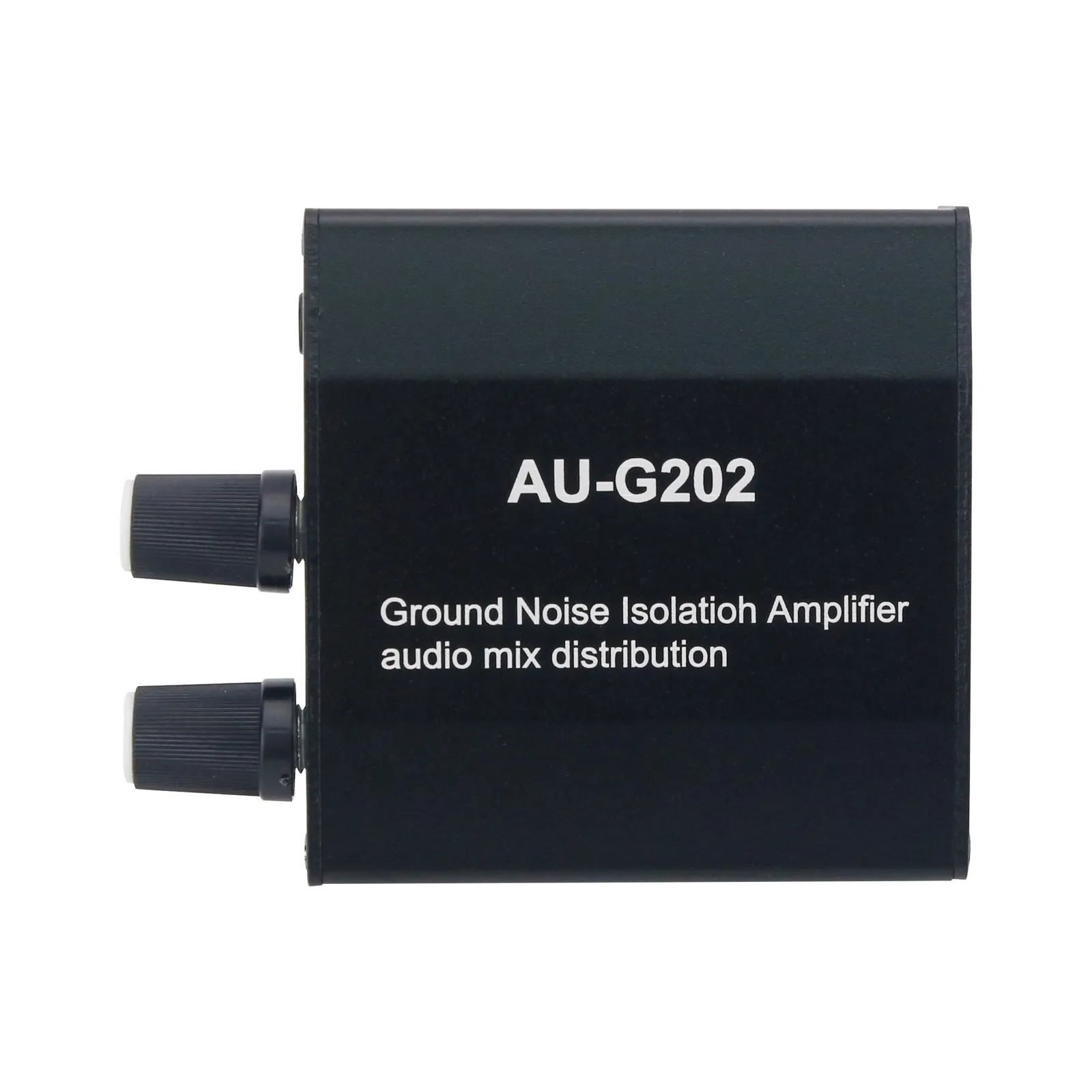 AU-G202 Ground Loop Noise Isolator Audio Mixer Kit w/ 2 Inputs 2 Outputs for Computer Game Consoles