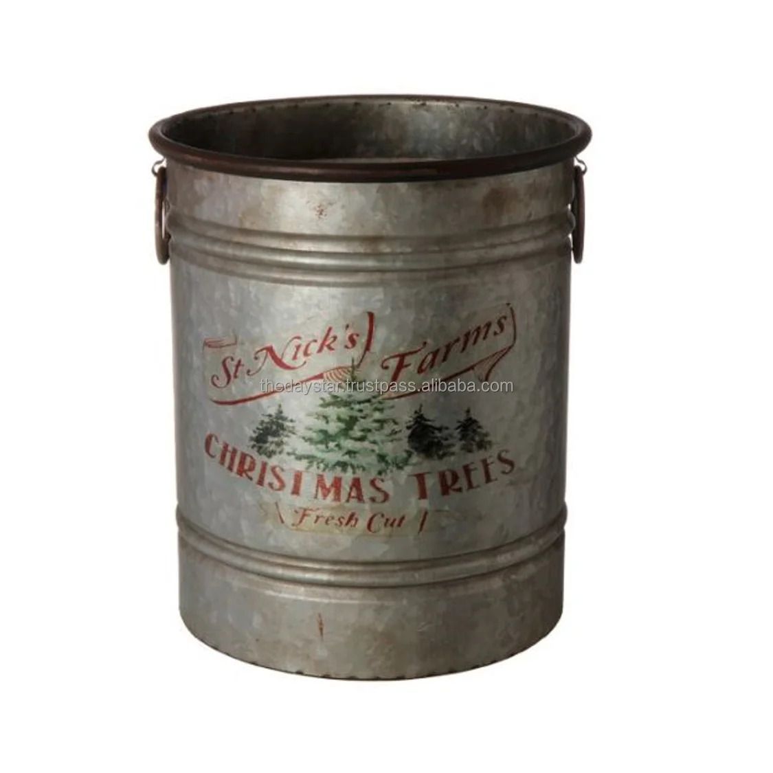 Customizable Premium Quality Metal Iron Christmas Planter Designative Decorative for Home Room Garden for Nursery Flower Pot