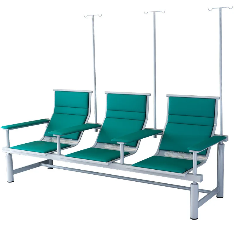 Factory Custom Three-Seater Stainless Steel Hospital Infusion Bench Airport Queuing Waiting Chair