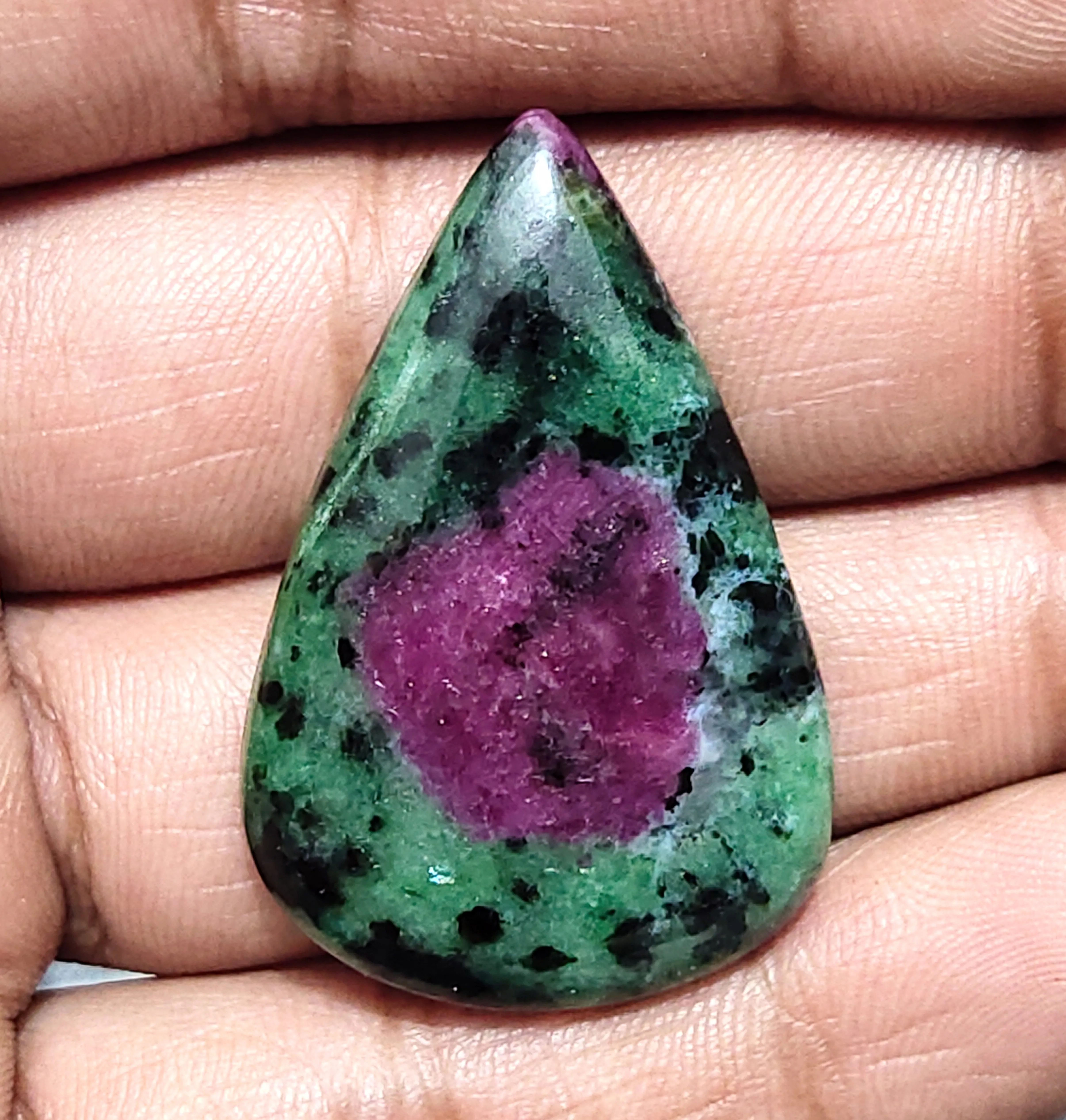 Top Quality Ruby Zoisite Gemstone 100% Natural Loose Gemstone Ruby Flat Back Cabochon for Jewelry Making and Art & Decoration