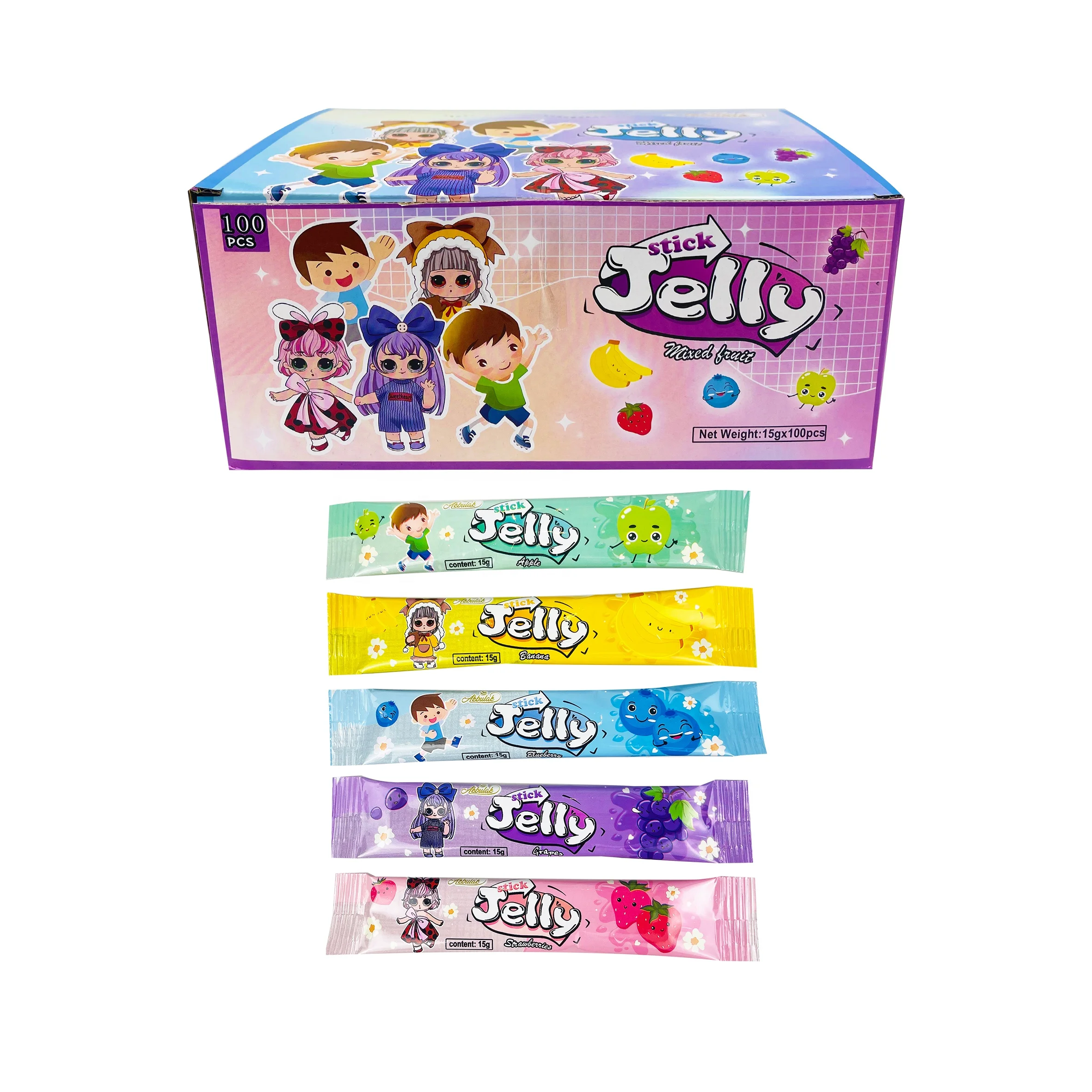 Wholesale Private Label Halal Jelly Stick Jelly Slice OEM ODM  Low fat Slim Weight Loss Slimming Jelly Daily Sweets Snacks