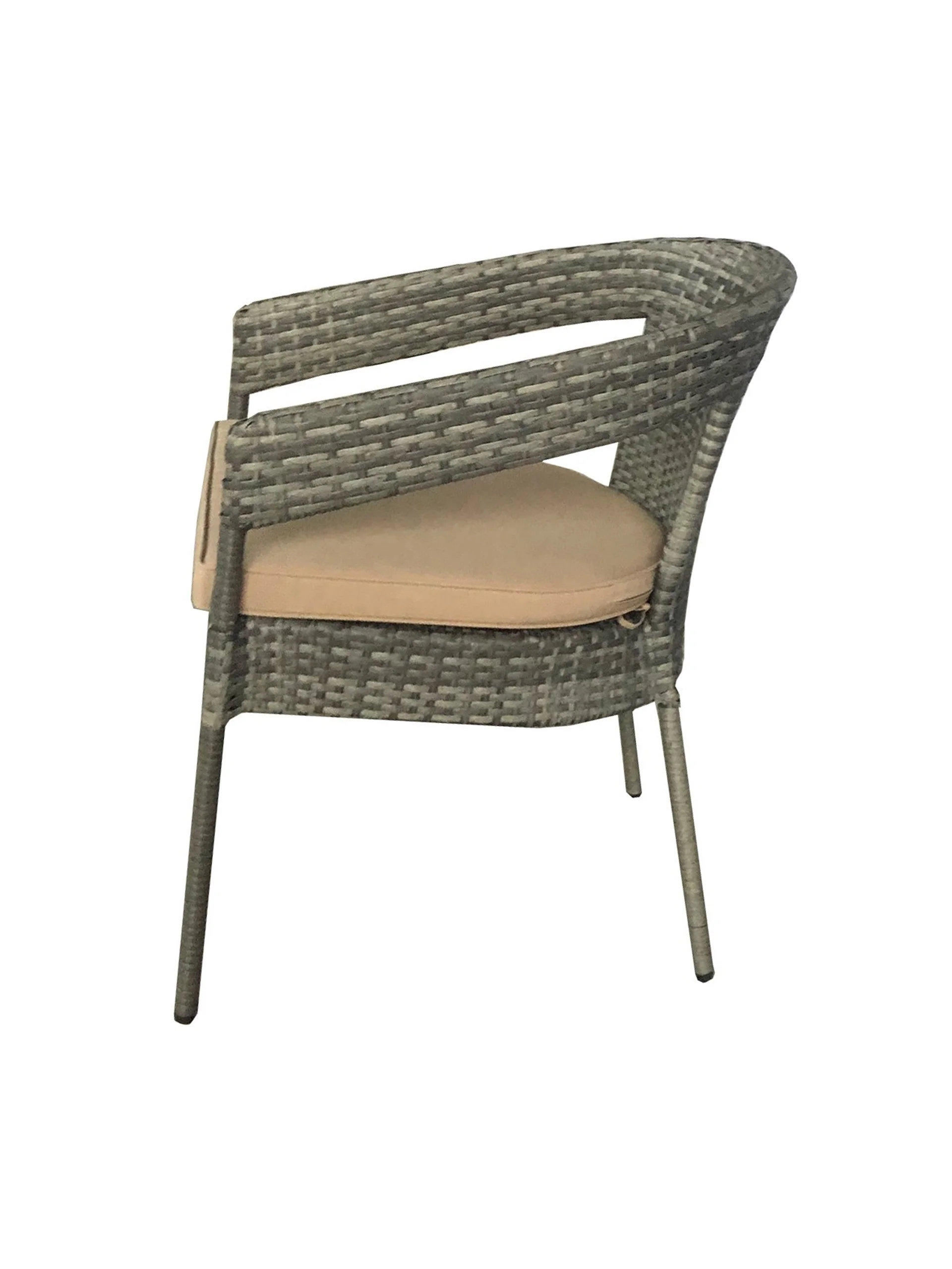 Outdoor Patio Garden Leisure Seating Chair With Cushion For Children Enjoy Nature Rattan Wicker Weaving Product