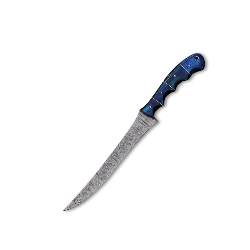 Damascus Steel Fillet Fishing Knife Handmade Damascus Fillet Knife Kitchen Chef Knife Gifts for Him