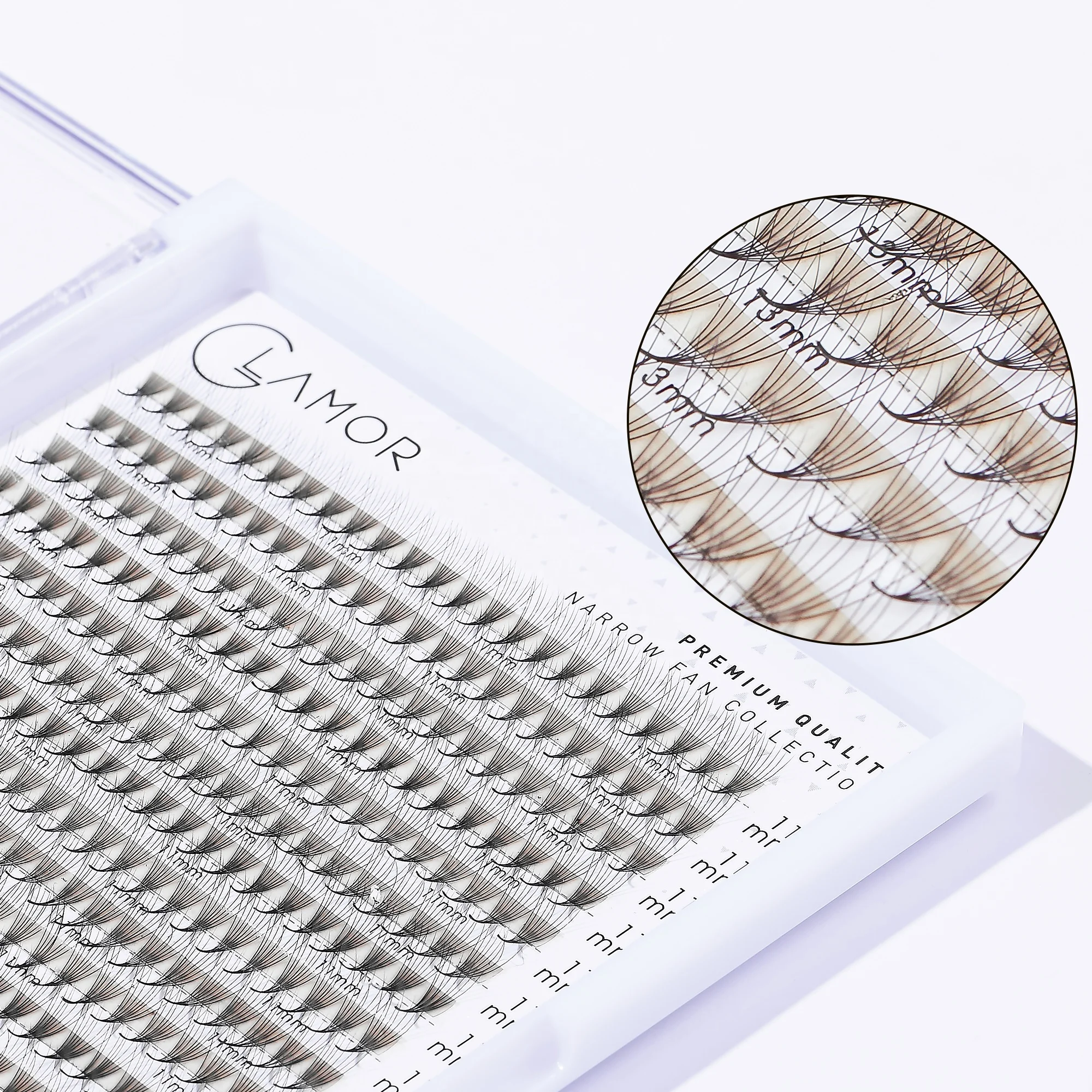 Self Adhesive Silk Lashes Faux Mink Diy 8D 0.03 curl C CC D  Cluster Eyelash Press On Lashes Extension Set For At Home Lash Diy