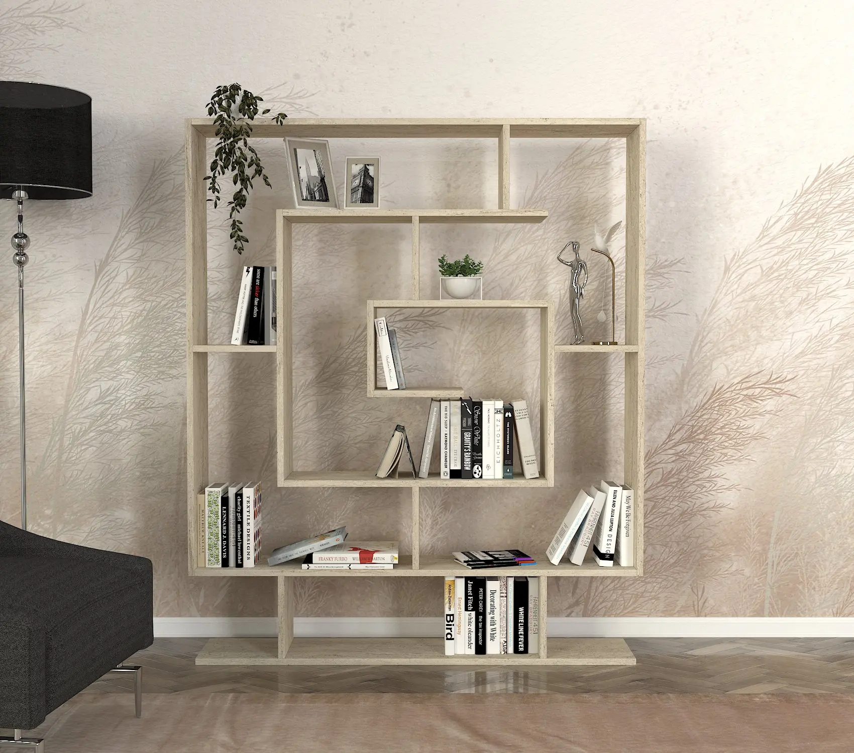 Sarmasik Bookcase Traverten