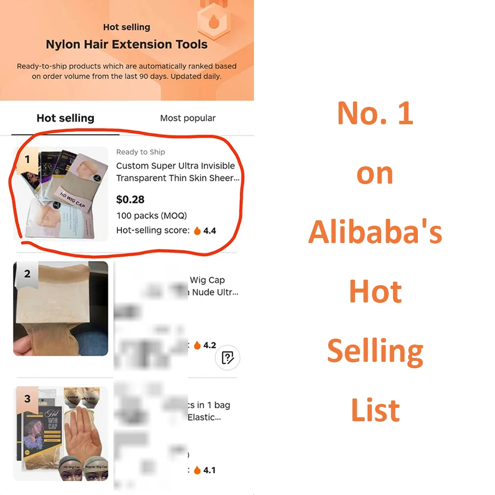 Пользовательские Супер ультраневидимые прозрачные тонкие кожаные прозрачные нейлоновые коричневые чулки Hd колпачки для париков для изготовления париков Упаковка аксессуаров