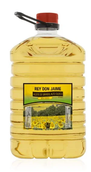 pleasant refined sunflower oil in big formats for cooking