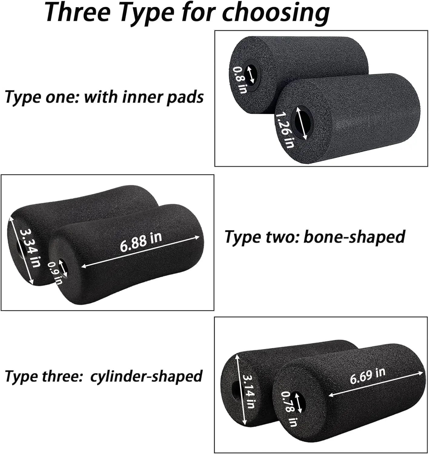 Foot Foam Pads Rollers, Machine tube leg foam roller Pad for Weight Bench, Inversion Table and gym exercise equipments