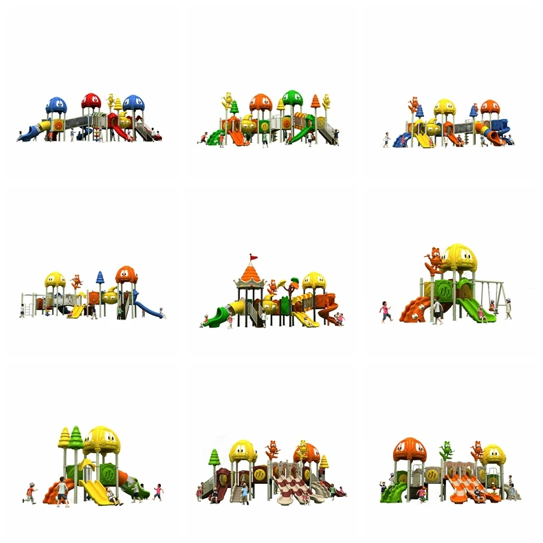 Customized Children Equipment Preschool Plastic Commercial Outdoor Slider Playground