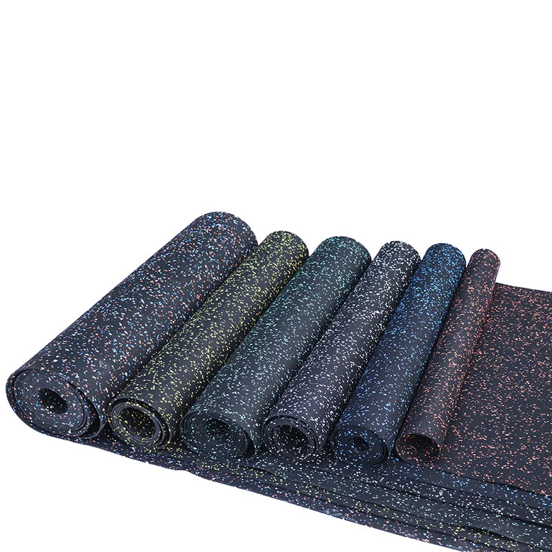 Wholesale indoor 1m Width 12mm Thickness gym rubber flooring roll piso de caucho para gym