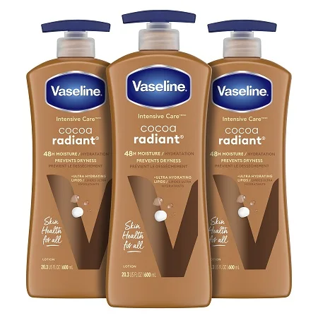Vaseline Intensive Care Body Lotion for Dry Skin Cocoa Radiant Lotion Made with Ultra-Hydrating Lipids and Pure Cocoa Butter for