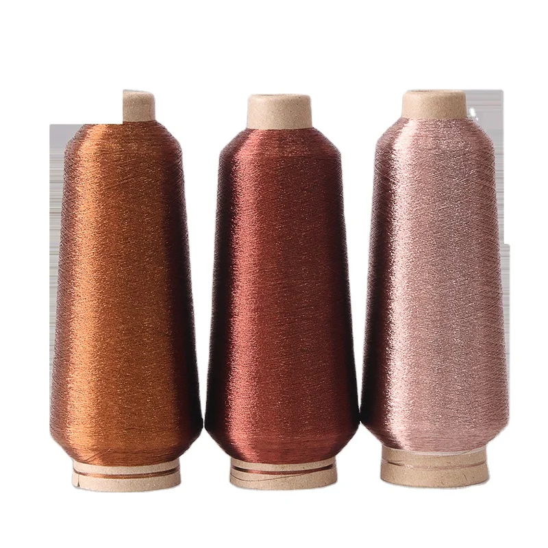 Coffee colors Brown colors MS type shinny metallic Zari yarn for embroidery thread