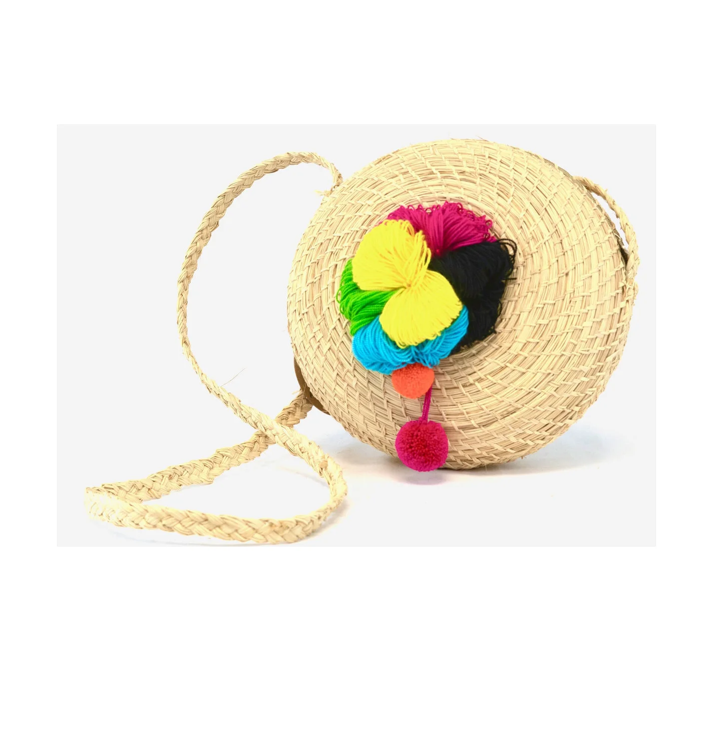 New design Bohemian Hand Knitted Crochet Handbag Purse Designer look Wool Yarn Crochet Tote Bag Pattern for sale