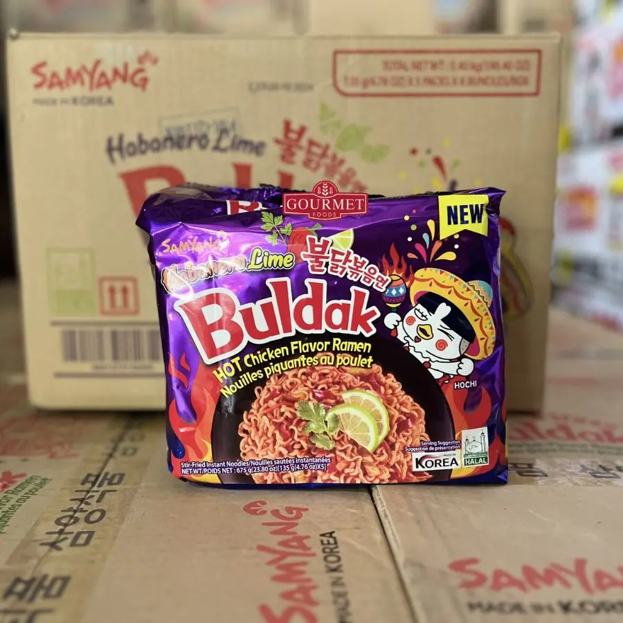 Оптовая продажа рамен самянг булдак горячий Цыпленок хабанеро лайм ароматизатор 135 г