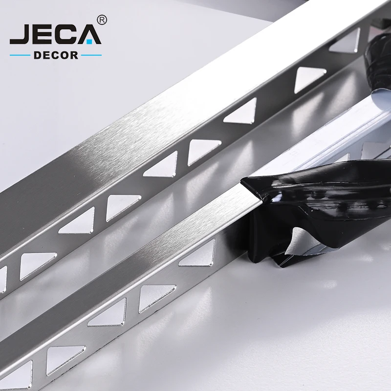 Производитель Фошань T-образная отделка для плитки из нержавеющей стали JECA ванной комнаты напольное украшение 304 металлическая