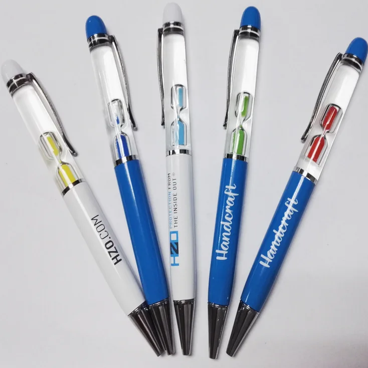 Wholesale Custom Design Floater Liquid Floating Pens High Quality Promotional 3D Floater Glitter Liquid Floating Pen with PVC