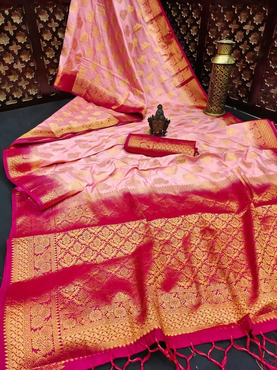 dola silk jacquard saree with blouse women wear ladies party festival daily wear soft cotton silk sari wholesale low price