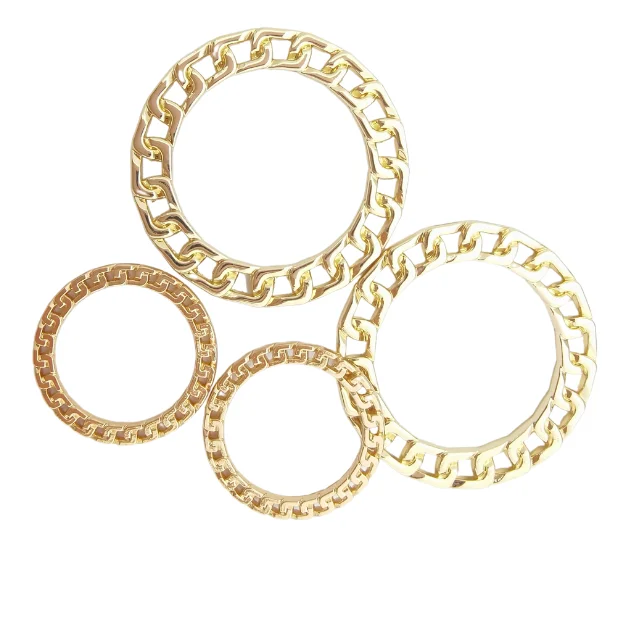 New Design Gold Welded Metal O Buckle Ring Bikini Center Strap Connector Round Ring Hardware