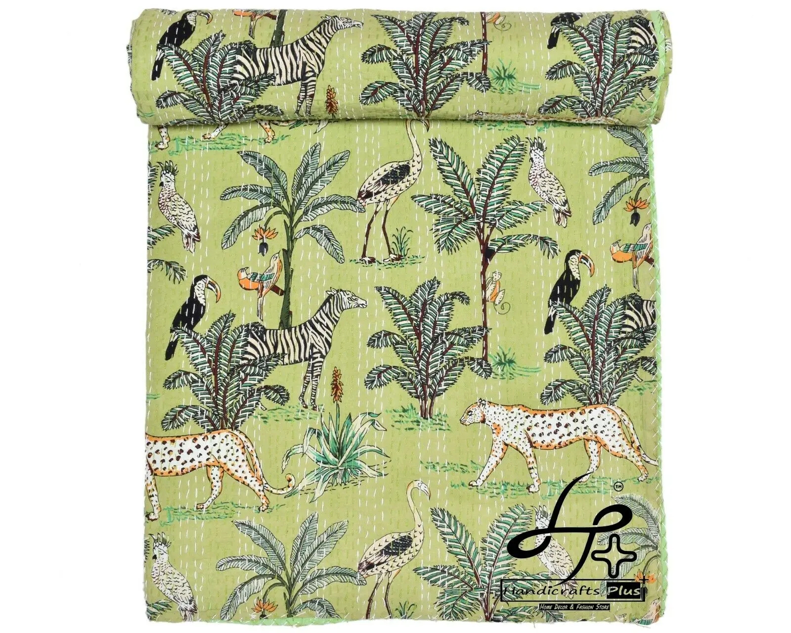 Wholesale Vintage Kantha Quilt  Throw Gudri Handmade Indian Ikkat print kantha quilt