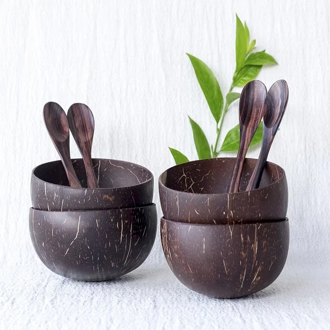 COCONUT SHELL HALF coconut for handicraft reusable  made entirely by hand coconut bowl