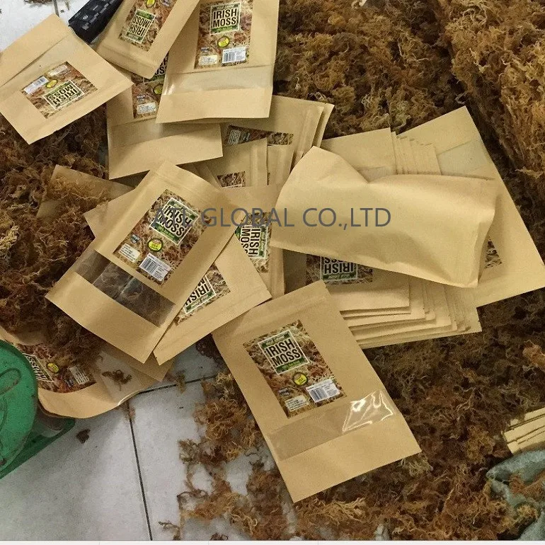 High quality dried seamoss bag packing ISO, HACCP certificate Vietnam