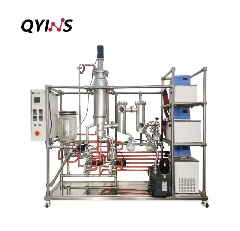 High Vacuum Evaporation Systems Turnkey Solution Fast Delivery Stainless Steel 316 Short-range Wiped Film Molecular Distillation