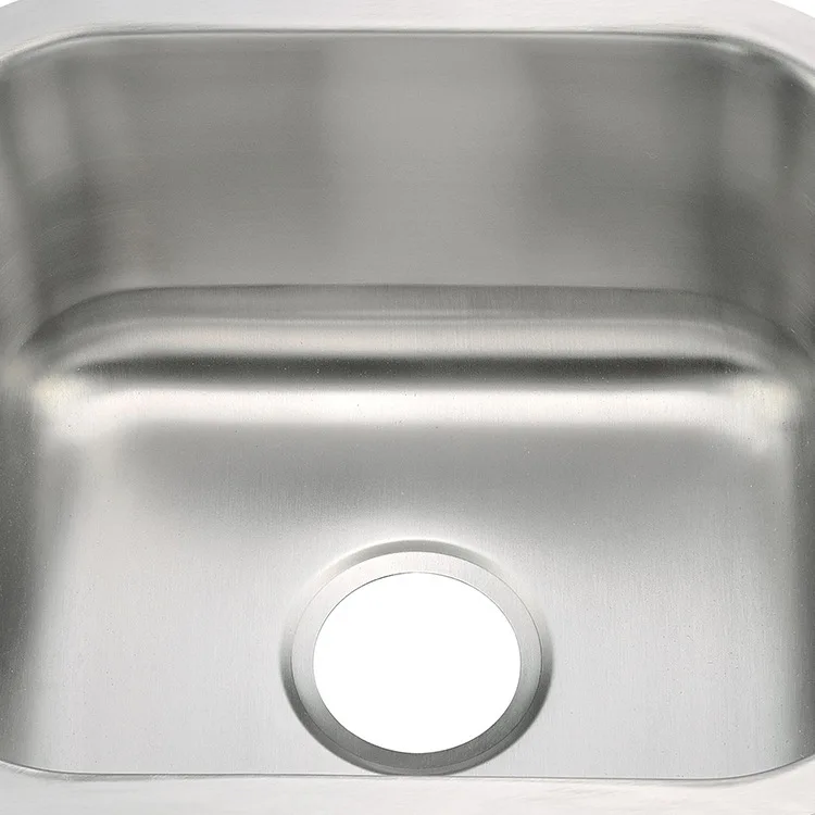 Undermount Installation Workstation Satin 16 x16 inch 304 Stainless Steel Gauge Square Single Bowl Kitchen Sink