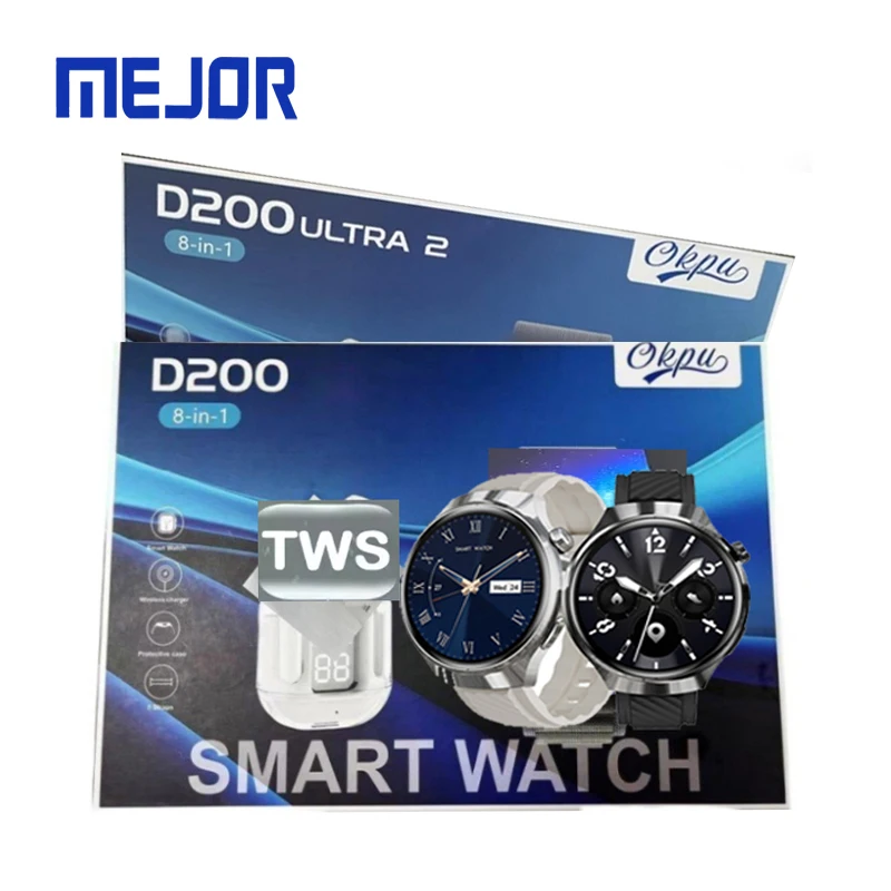 D200 gift set plus men wireless watches 7 in 1 smart watch Pro max suit D300 Women smartwatch earbuds