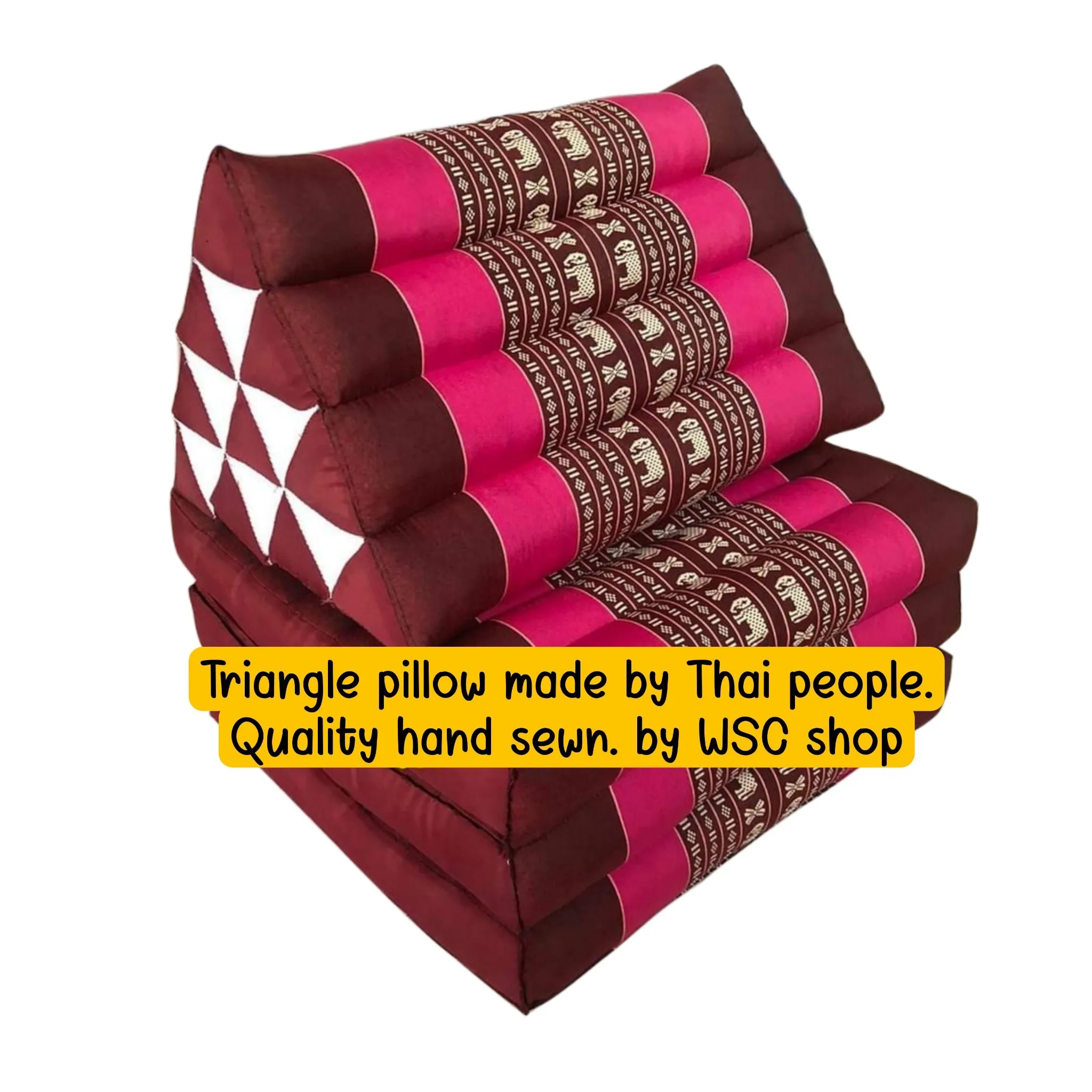 Thai products. Good quality triangle pillow. Special design 4 meters. Triangle pillow for sleeping.