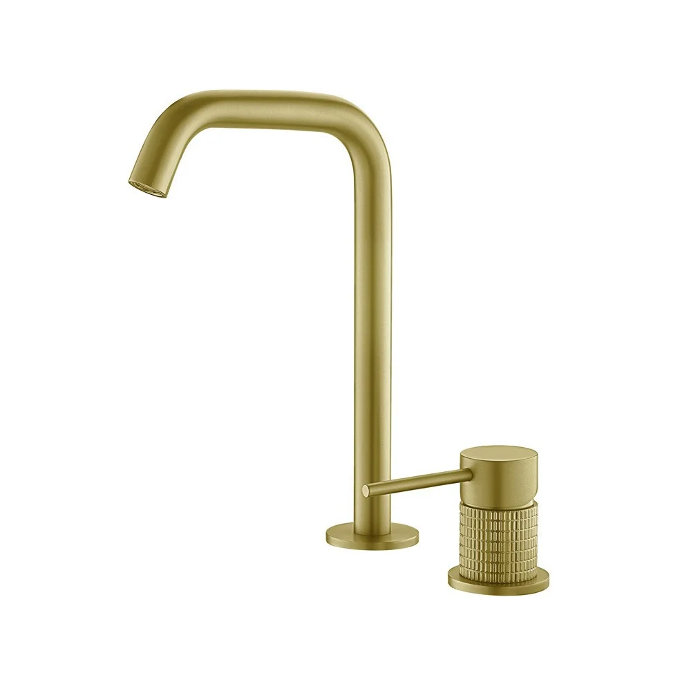 Popular in Europe copper table-mounted basin faucet separated three hole cold and hot anti-slip switch sold best in China