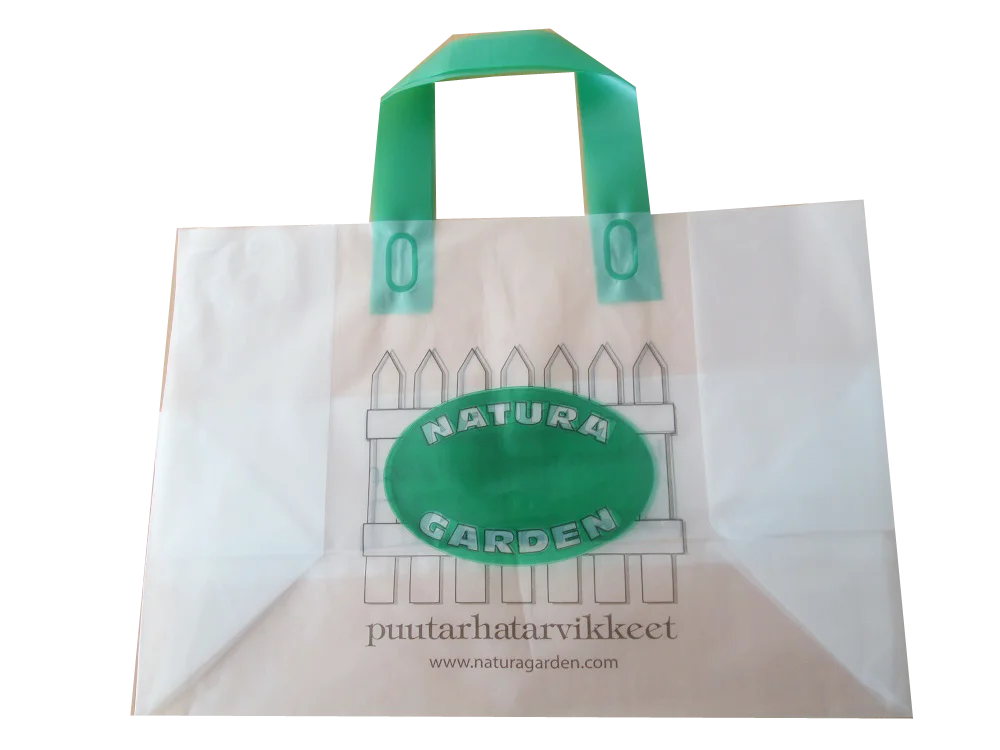 Soft loop plastic carry bags, also known as  handle bags, are produced in Vietnam feature handles for easy carry