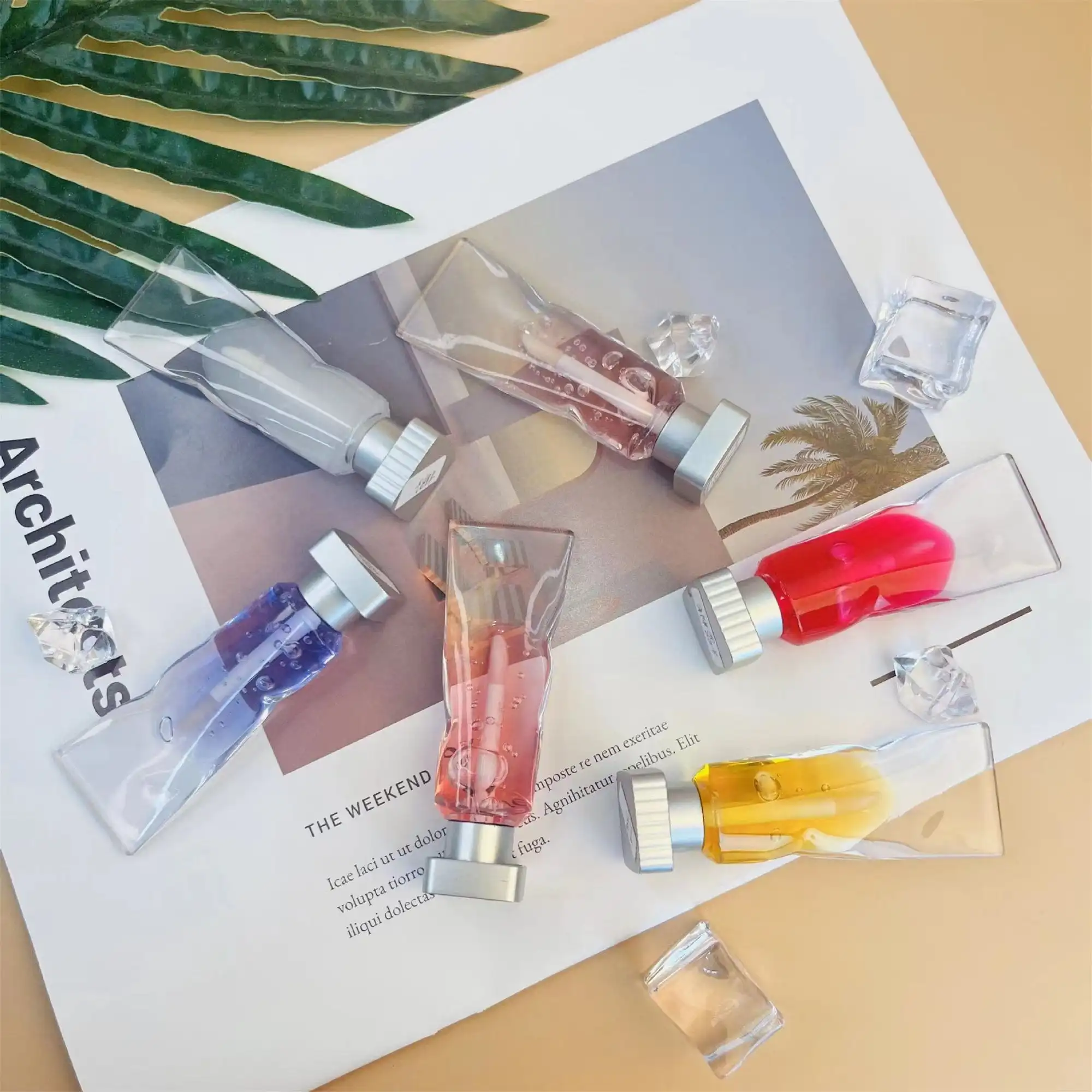 Label custom empty lip gloss squeeze tubes with logo cosmetics packaging soft squeeze lip gloss tube lip tubes