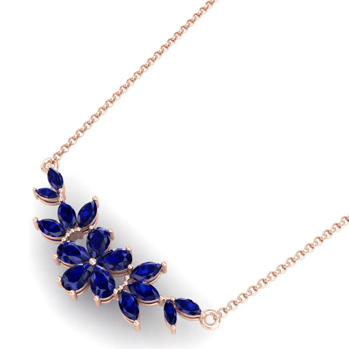 REYES Fashionable Style Blue Sapphire Gemstone in 14K 18K 22K Gold moissanite Pendant Geometric Vintage Designer Women jewelry