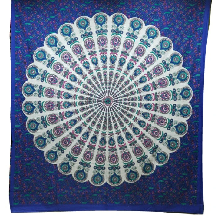 SK Noor and Sons Traditional and 100% Soft Cotton Double Bedsheets Indian Boho bed covers export quality fabric