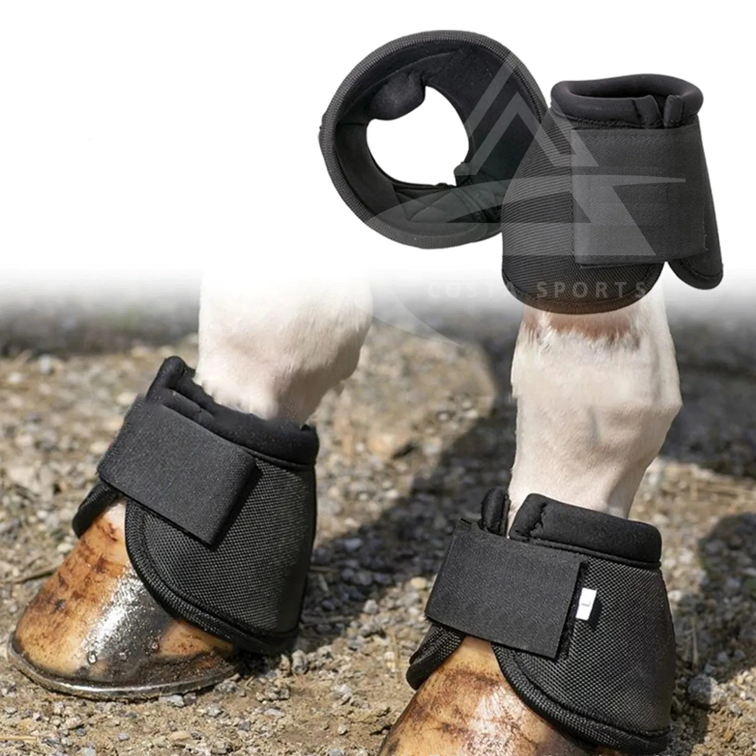 Horse Heel Boot protection Bell Boot Black Horse New Style Equestrian Shoes Horse Riding