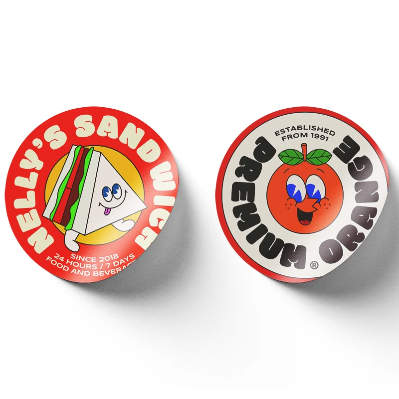 Factory Direct Sale Clear Gold Foil Transparent Logo Label Waterproof Cartoon Die Cut Sticker Labelling