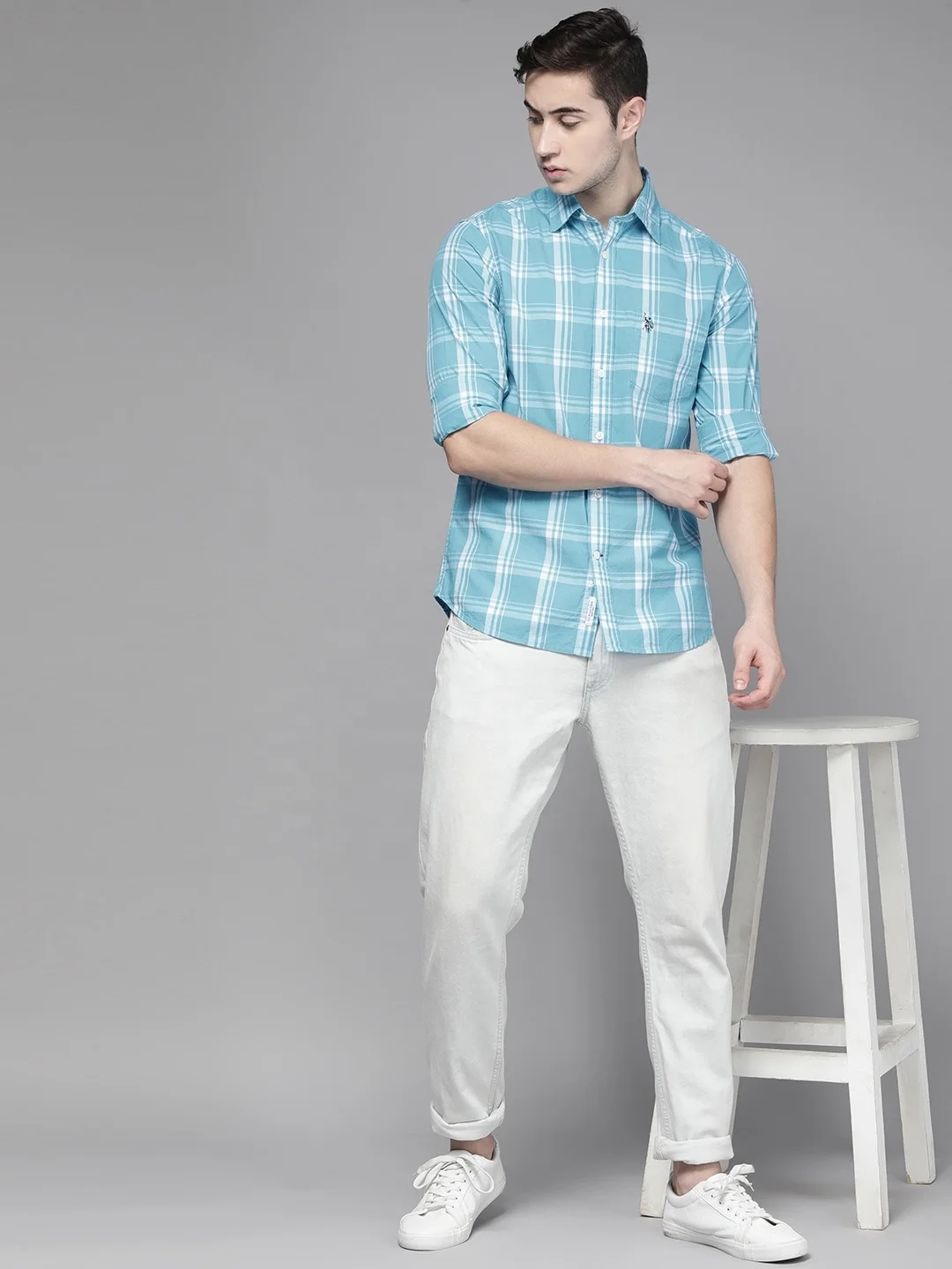 2022 high quality long sleeve heavy weight flannel shirts men cotton casual plaid shirt Pakistan  manufacturer