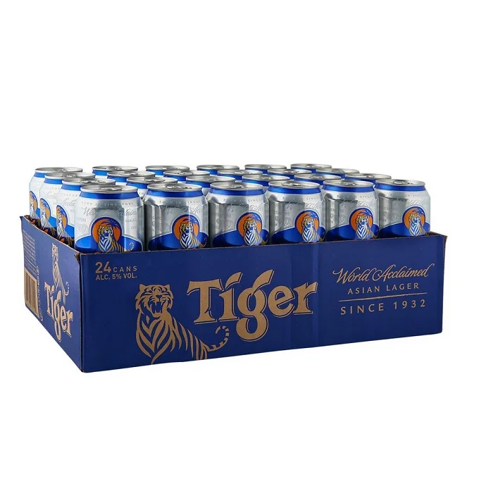 Оригинальное пиво Lager Tiger объемом 330 мл в пластиковой бутылке для