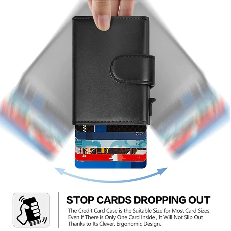 Мужской кошелек с отделением для кредитных карт и RFID-защитой из натуральной кожи индивидуальным логотипом