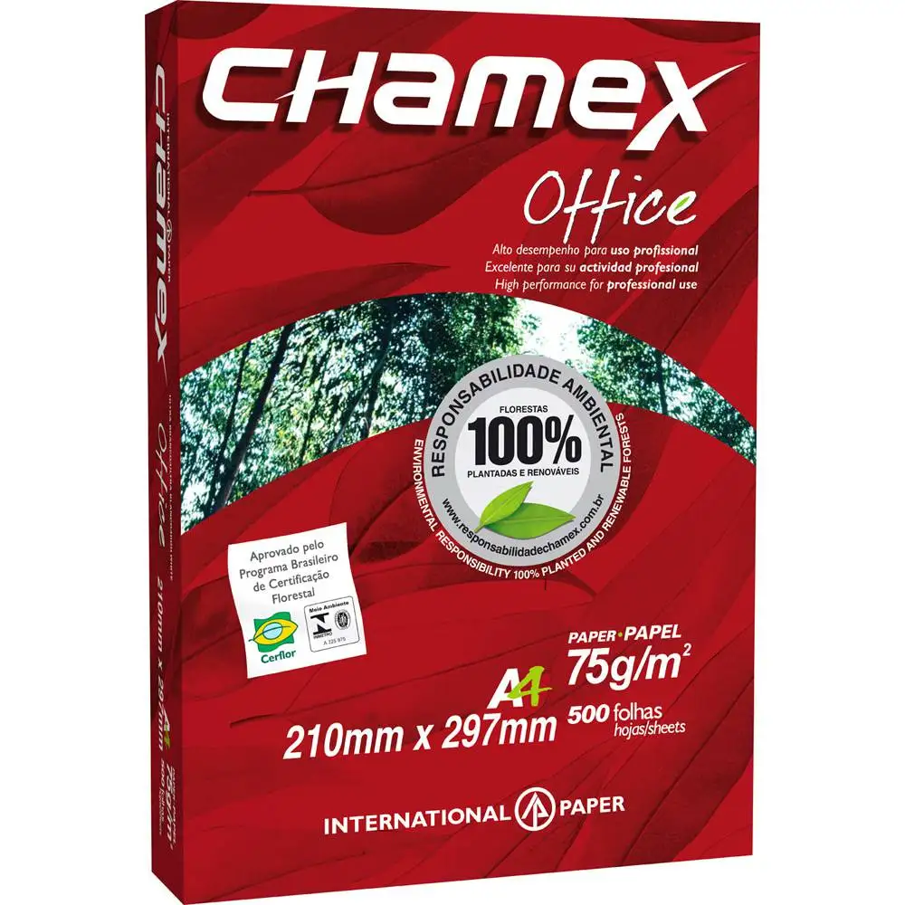 Quality Office paper A4 copy paper/chamex paper in bulk for sale 100% Woold Pulp 80gsm